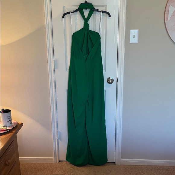 NWT Lulus Knotted Halter Wide Leg  Jumpsuit - Picture 5 of 14